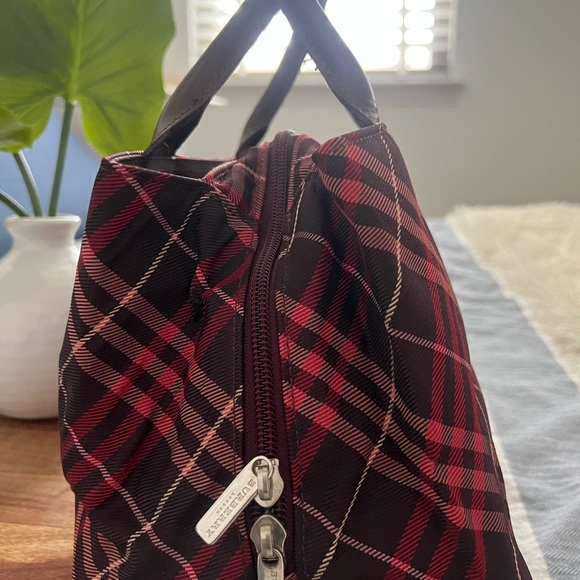 Burberry blue label nova check red and brown mini tote - Picture 4 of 12